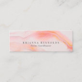 Etheral Feminine Pink Marble Mini Visitekaartje (Voorkant)