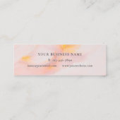 Etheral Feminine Pink Marble Mini Visitekaartje (Achterkant)
