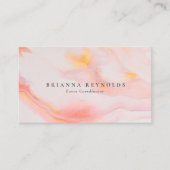Etheral Feminine Pink Marble Visitekaartje (Voorkant)