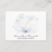 *~* Etheral Flora Azalea Flowers White Neutral Visitekaartje (Voorkant)