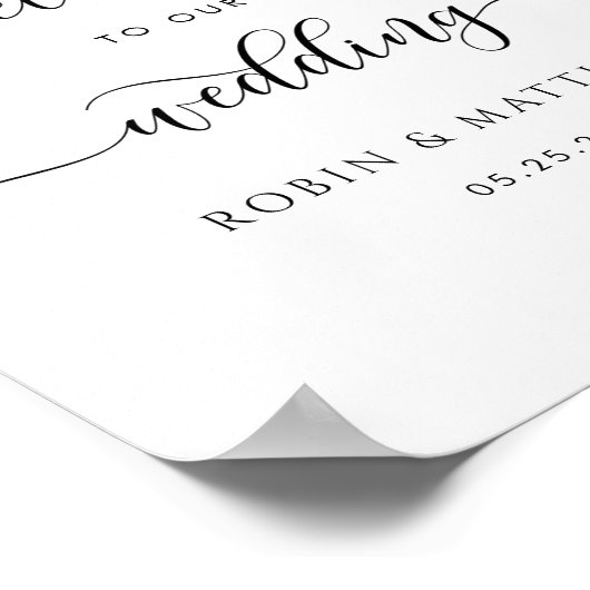 Etheral Floral Wedding Welcome Sign Poster (Hoek)