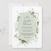 Etheral Garden Greenery Botanical Wedding Kaart (Voorkant)