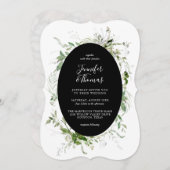 Etheral Garden Greenery Botanical Wedding Kaart (Voorkant / Achterkant)