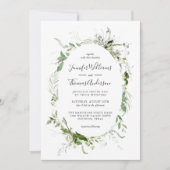 Etheral Garden Greenery Botanical Wedding Kaart (Voorkant)