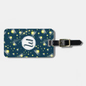 Etheral Ggloing Fireflies bij Night Pattern Bagagelabel (Voorkant horizontaal)