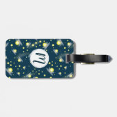 Etheral Ggloing Fireflies bij Night Pattern Bagagelabel (Achterkant horizontaal)