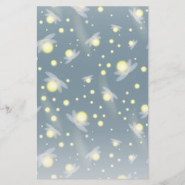 Etheral Ggloing Fireflies bij Night Pattern Briefpapier