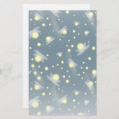 Etheral Ggloing Fireflies bij Night Pattern Briefpapier (Voorkant / Achterkant)
