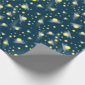 Etheral Ggloing Fireflies bij Night Pattern Cadeaupapier (Hoek)