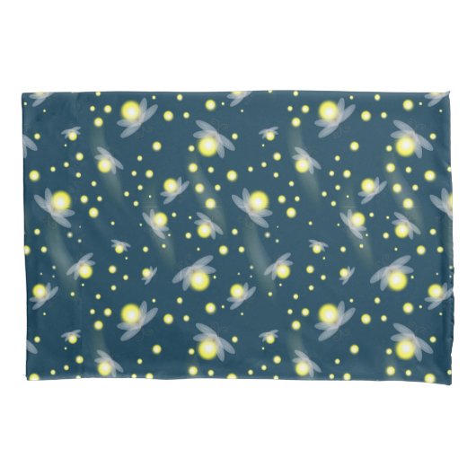 Etheral Ggloing Fireflies bij Night Pattern Kussensloop (Voorkant)