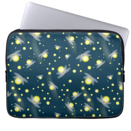Etheral Ggloing Fireflies bij Night Pattern Laptop Sleeve