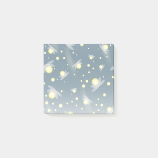 Etheral Ggloing Fireflies bij Night Pattern Post-it® Notes (Voorkant)