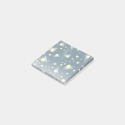 Etheral Ggloing Fireflies bij Night Pattern Post-it® Notes (Schuin)
