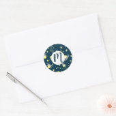 Etheral Ggloing Fireflies bij Night Pattern Ronde Sticker (Envelop)