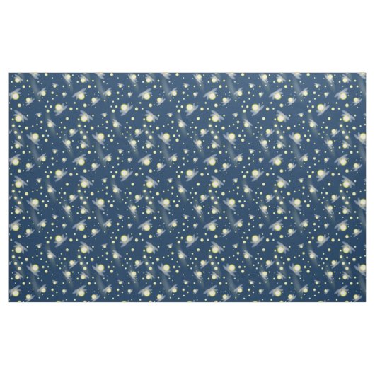 Etheral Ggloing Fireflies bij Night Pattern Stof (Fat Quarter)