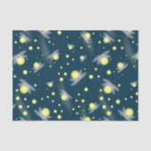 Etheral Ggloing Fireflies bij Night Pattern Tissuepapier (Voorkant)
