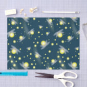 Etheral Ggloing Fireflies bij Night Pattern Tissuepapier (Craft)