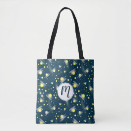 Etheral Ggloing Fireflies bij Night Pattern Tote Bag