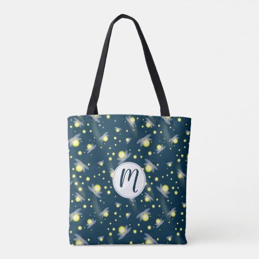 Etheral Ggloing Fireflies bij Night Pattern Tote Bag (Achterkant)