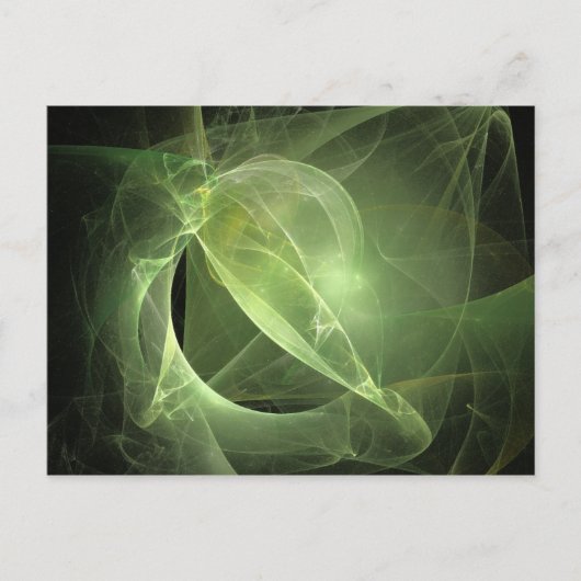 Etheral Green Fractal Briefkaart (Voorkant)