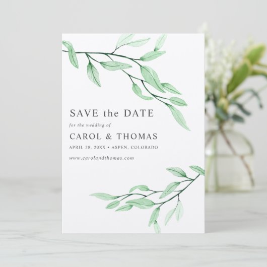 Etheral Green | KIG VERTISCH sparen de datum Kaart (Staand voorkant)