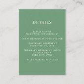 Etheral Green WEDDING Hotel detail Accommodatie Informatiekaartje (Voorkant)