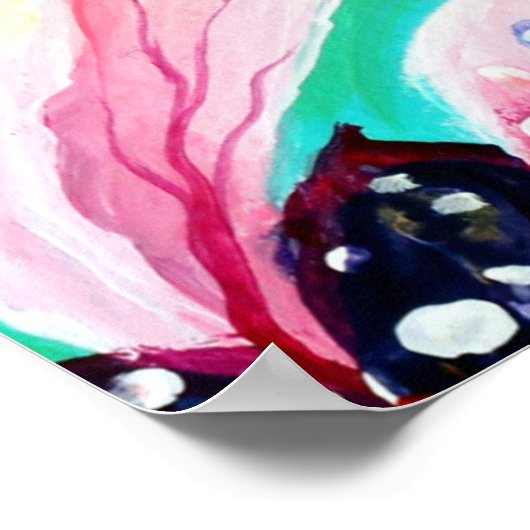 Etheral Japanse Sakura Cherry Tree Flowers Poster (Hoek)