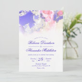 Etheral Jewel Tones Ink Wash Weddenschap Kaart (Staand voorkant)