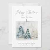 Etheral Light Winter Frosty Snow Scene Kerstmis Feestdagenkaart (Voorkant)