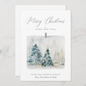 Etheral Light Winter Frosty Snow Scene Kerstmis Feestdagenkaart (Voorkant / Achterkant)