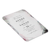 Etheral Lila Paars & Green Wedding Invitation Magneet (Rechterzijde)