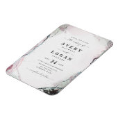 Etheral Lila Paars & Green Wedding Invitation Magneet (Linkerzijde)