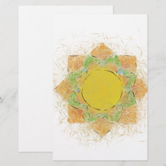 Etheral Lotus Flower Briefpapier (Voorkant / Achterkant)