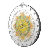 Etheral Lotus Flower Dartbord (Voorkant Rechts)