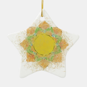 Etheral Lotus Flower Keramisch Ornament
