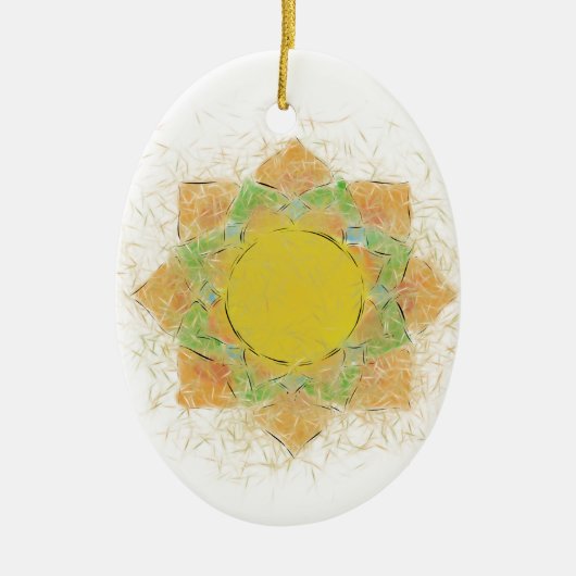 Etheral Lotus Flower Keramisch Ornament (Voorkant)