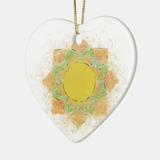 Etheral Lotus Flower Keramisch Ornament (Links)