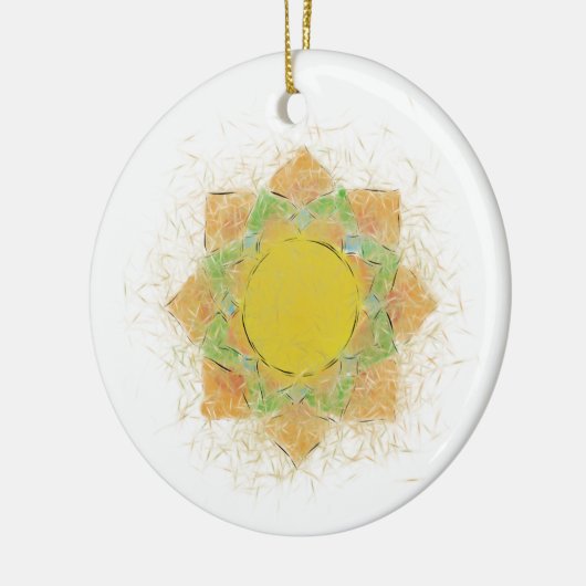 Etheral Lotus Flower Keramisch Ornament (Links)