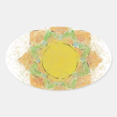 Etheral Lotus Flower Ovale Sticker (Voorkant)