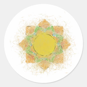 Etheral Lotus Flower Ronde Sticker
