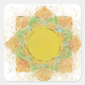 Etheral Lotus Flower Vierkante Sticker (Voorkant)