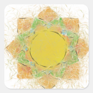 Etheral Lotus Flower Vierkante Sticker