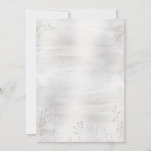 Etheral Love Wedding Invitation Suite Kaart (Achterkant)