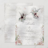 Etheral Love Wedding Invitation Suite Kaart (Voorkant / Achterkant)
