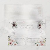 Etheral Love Wedding No Meal Choice RSVP Card Kaartje (Voorkant / Achterkant)