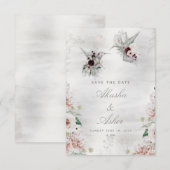 Etheral Love Wedding Save the Date Card (Voorkant / Achterkant)