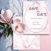 Etheral Magnolia Budget Wedding Save the Date Flyer