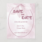 Etheral Magnolia Budget Wedding Save the Date Flyer (Voorkant)