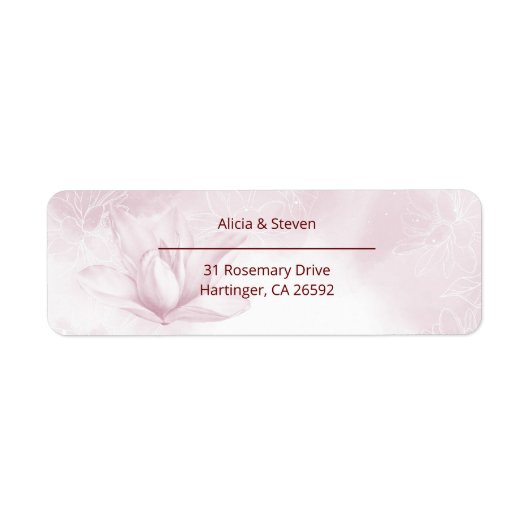 Etheral Magnolia Flower Etiket (Voorkant)