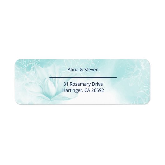 Etheral Magnolia Flower Etiket (Voorkant)